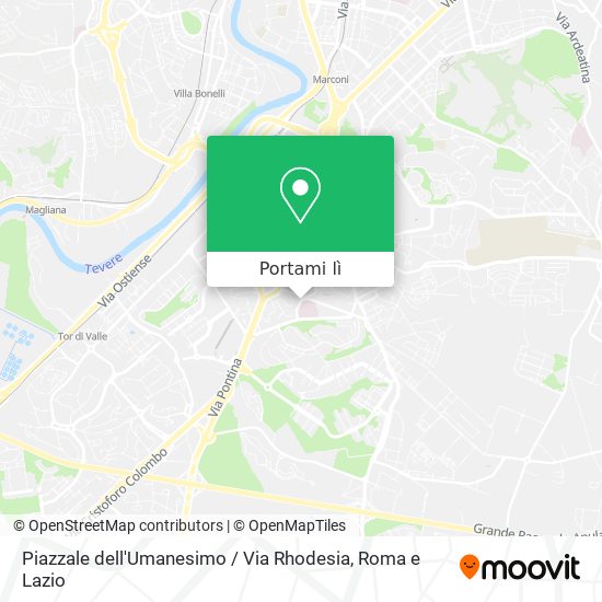 Mappa Piazzale dell'Umanesimo / Via Rhodesia