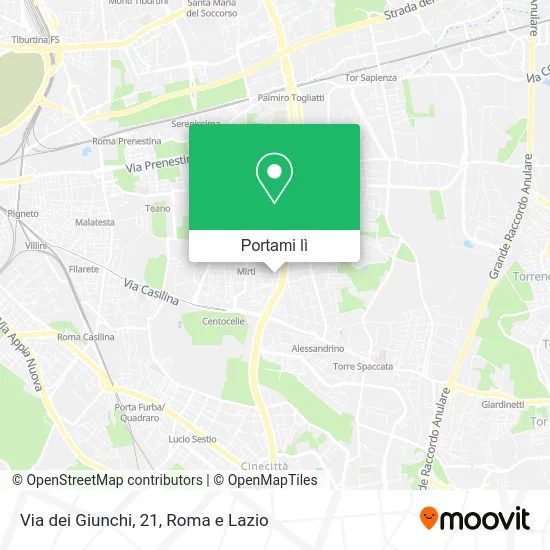 Mappa Via dei Giunchi, 21