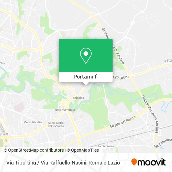 Mappa Via Tiburtina / Via Raffaello Nasini