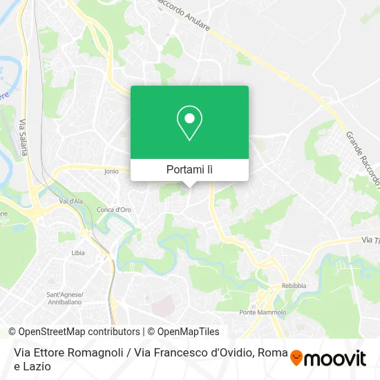 Mappa Via Ettore Romagnoli / Via Francesco d'Ovidio