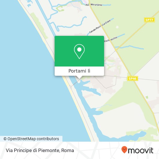 Mappa Via Principe di Piemonte