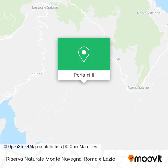 Mappa Riserva Naturale Monte Navegna