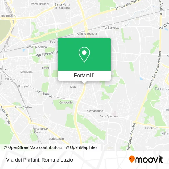 Mappa Via dei Platani