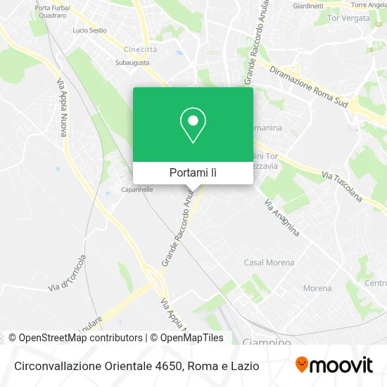 Mappa Circonvallazione Orientale 4650