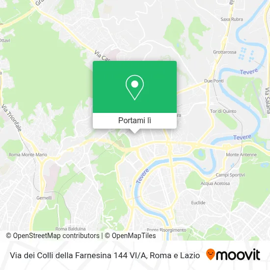 Mappa Via dei Colli della Farnesina 144 VI / A