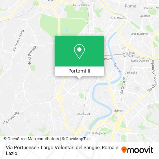 Mappa Via Portuense / Largo Volontari del Sangue