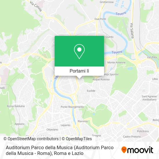 Mappa Auditorium Parco della Musica