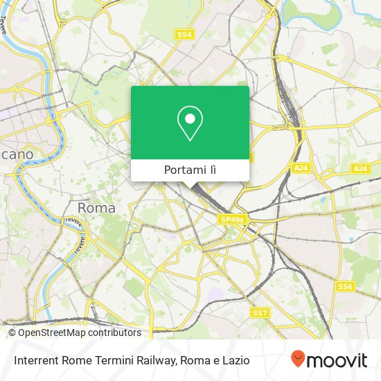 Mappa Interrent Rome Termini Railway