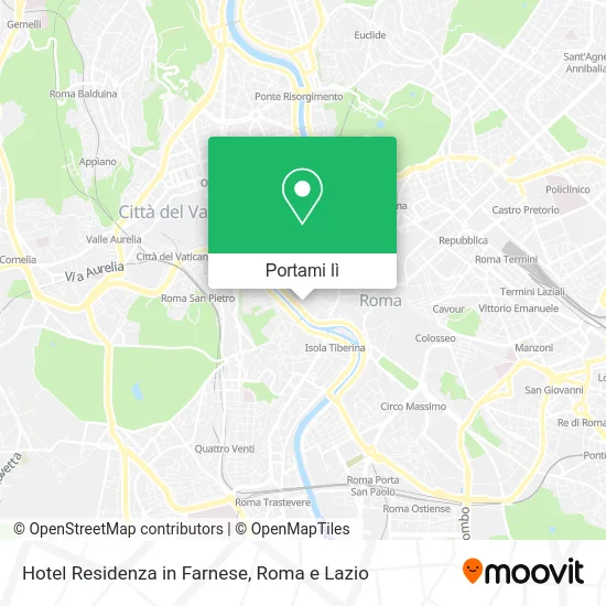 Mappa Hotel Residenza in Farnese