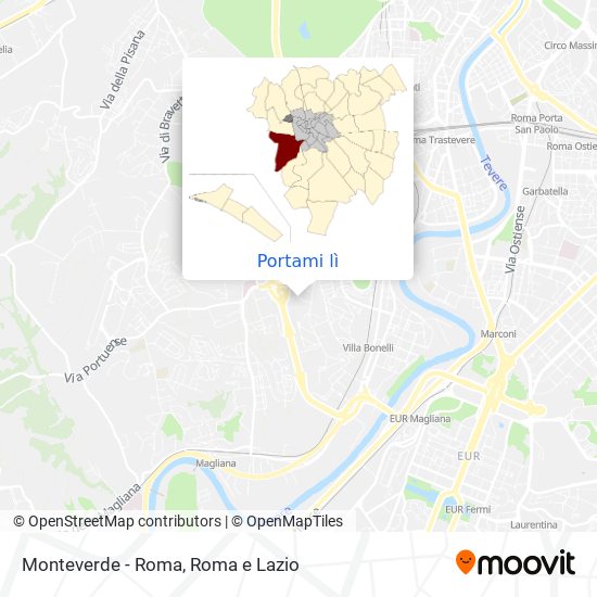 Mappa Monteverde - Roma