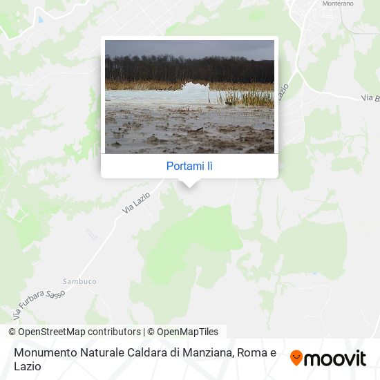 Mappa Monumento Naturale Caldara di Manziana
