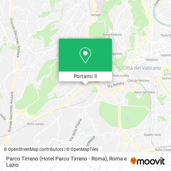 Mappa Parco Tirreno (Hotel Parco Tirreno - Roma)