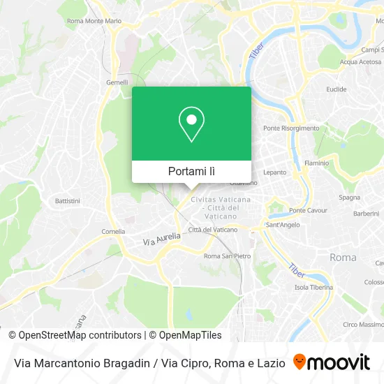 Mappa Via Marcantonio Bragadin / Via Cipro