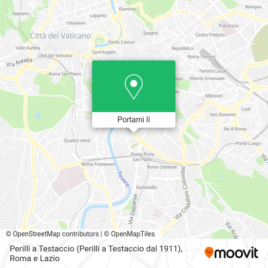 Mappa Perilli a Testaccio (Perilli a Testaccio dal 1911)