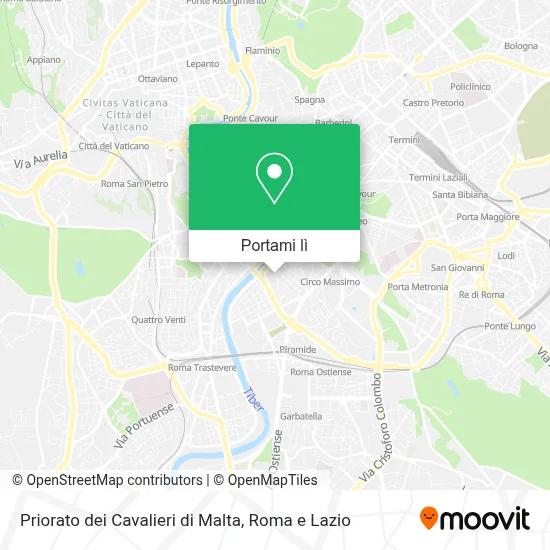 Mappa Priorato dei Cavalieri di Malta