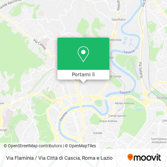 Mappa Via Flaminia / Via Città di Cascia