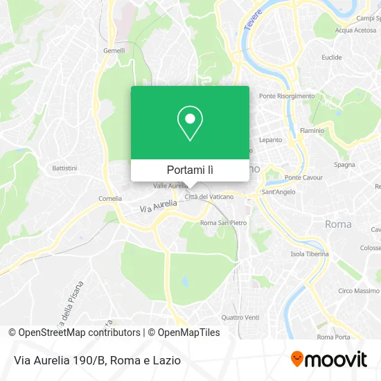 Mappa Via Aurelia 190/B