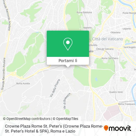 Mappa Crowne Plaza Rome St. Peter's