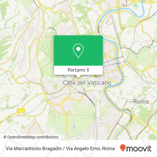 Mappa Via Marcantonio Bragadin / Via Angelo Emo