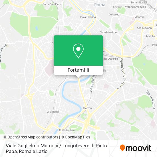 Mappa Viale Guglielmo Marconi / Lungotevere di Pietra Papa