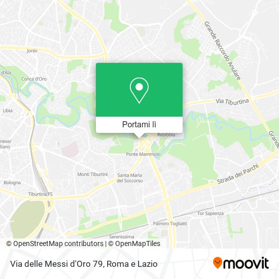 Mappa Via delle Messi d'Oro 79