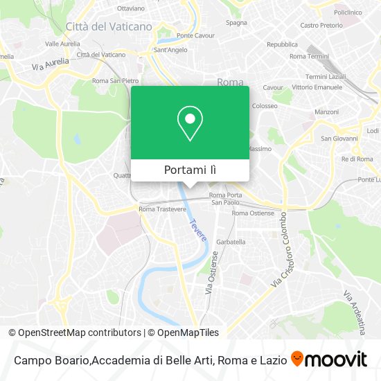 Mappa Campo Boario,Accademia di Belle Arti