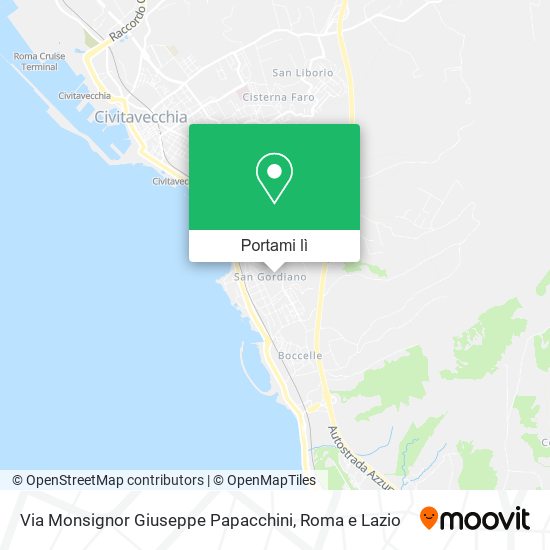Mappa Via Monsignor Giuseppe Papacchini