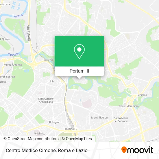 Mappa Centro Medico Cimone