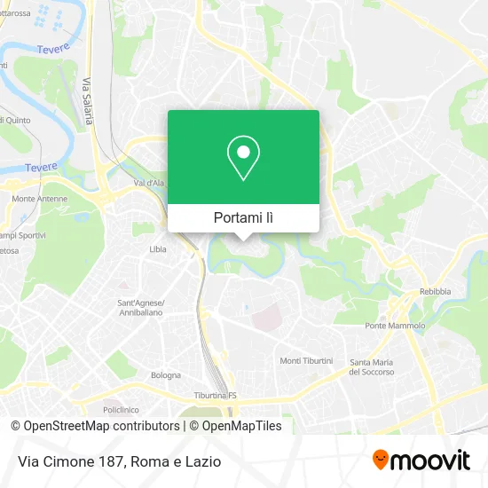 Mappa Via Cimone 187