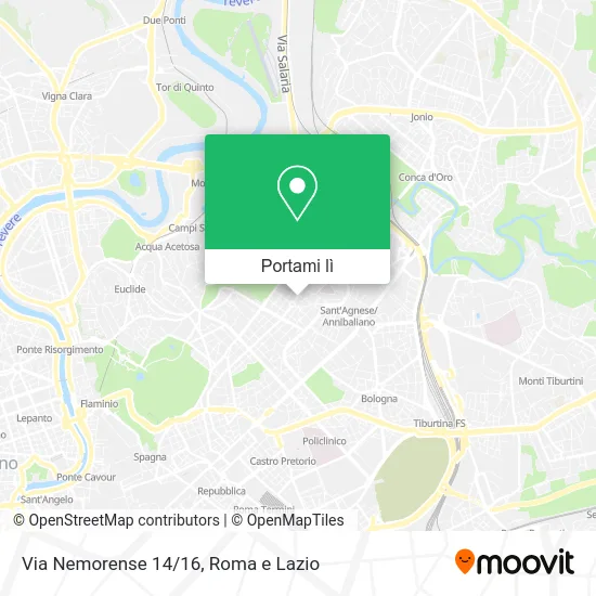 Mappa Via Nemorense 14/16