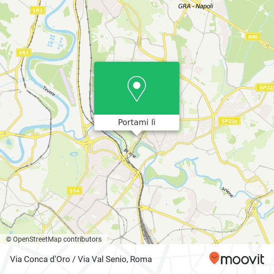 Mappa Via Conca d'Oro / Via Val Senio
