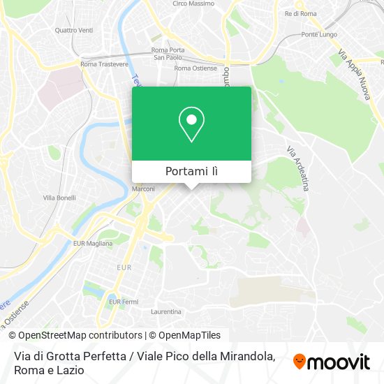 Mappa Via di Grotta Perfetta / Viale Pico della Mirandola
