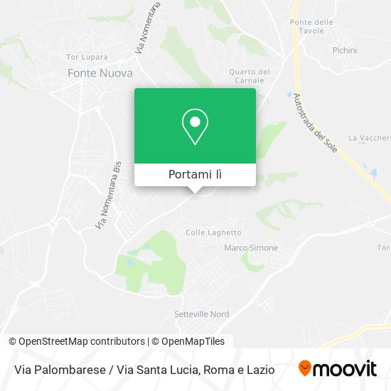 Mappa Via Palombarese / Via Santa Lucia