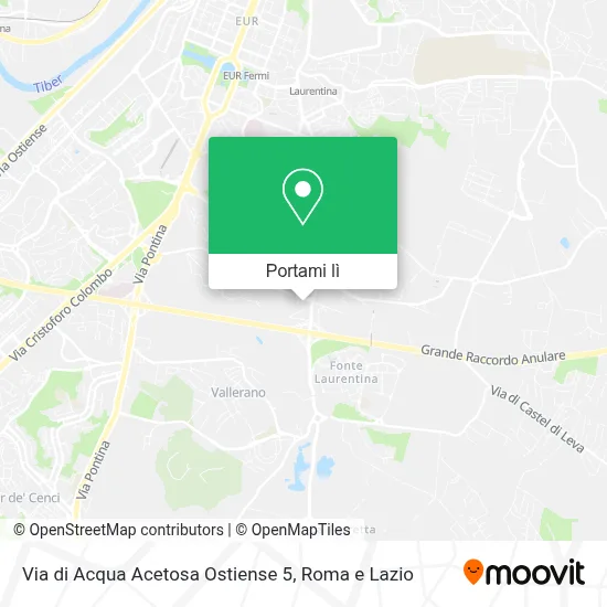 Mappa Via di Acqua Acetosa Ostiense 5