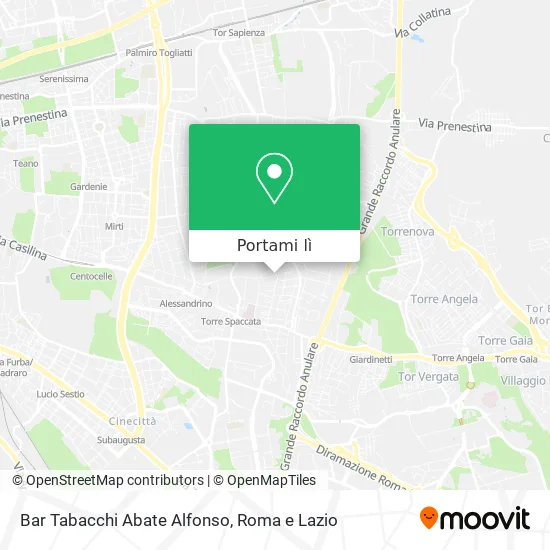 Mappa Bar Tabacchi Abate Alfonso
