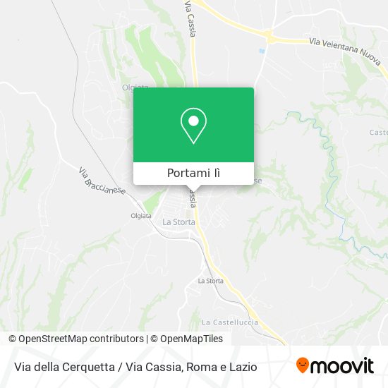 Mappa Via della Cerquetta / Via Cassia