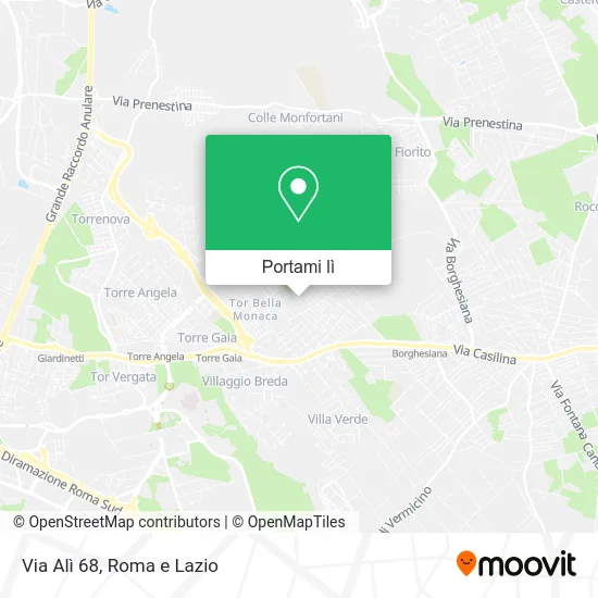 Mappa Via Alì 68