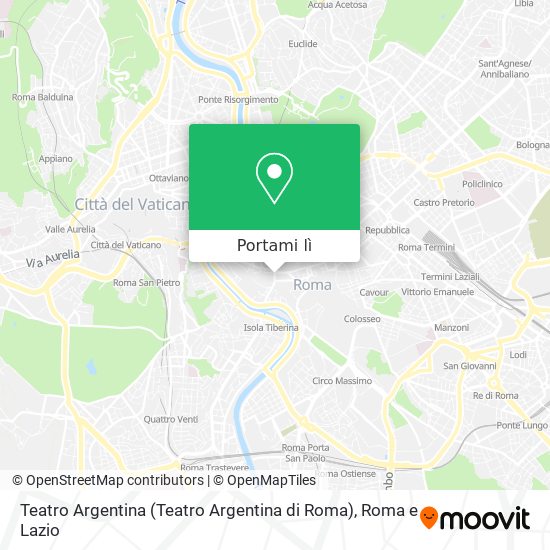 Mappa Teatro Argentina (Teatro Argentina di Roma)