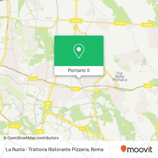 Mappa La Ruota - Trattoria Ristorante Pizzeria