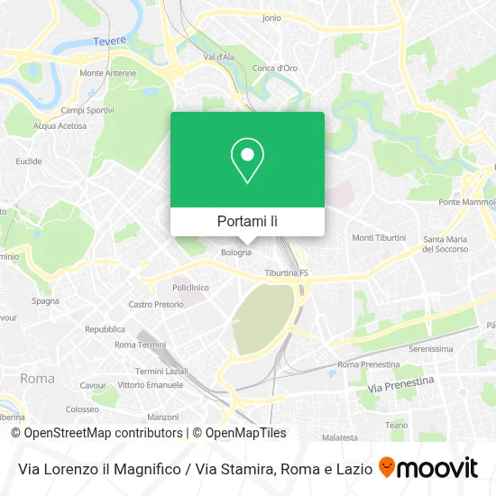 Mappa Via Lorenzo il Magnifico / Via Stamira