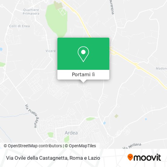 Mappa Via Ovile della Castagnetta