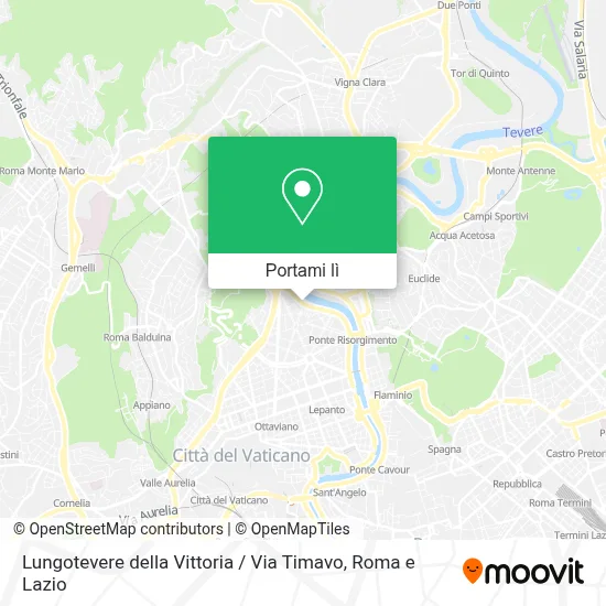 Mappa Lungotevere della Vittoria / Via Timavo