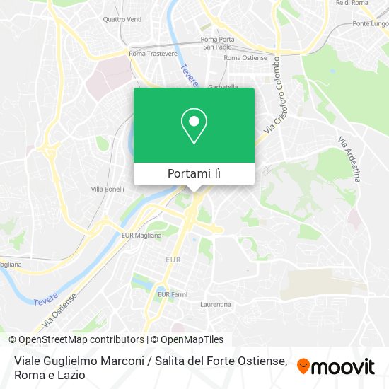 Mappa Viale Guglielmo Marconi / Salita del Forte Ostiense