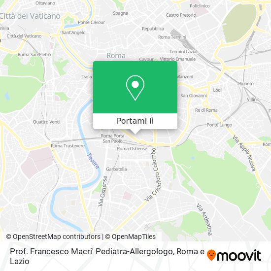 Mappa Prof. Francesco Macri' Pediatra-Allergologo