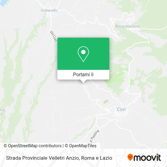 Mappa Strada Provinciale Velletri Anzio
