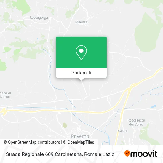 Mappa Strada Regionale 609 Carpinetana