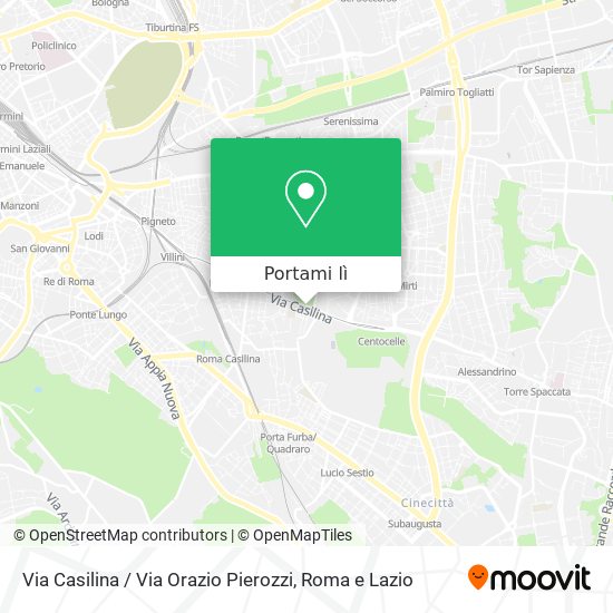 Mappa Via Casilina / Via Orazio Pierozzi