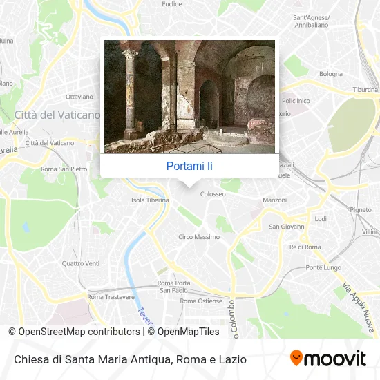 Mappa Chiesa di Santa Maria Antiqua