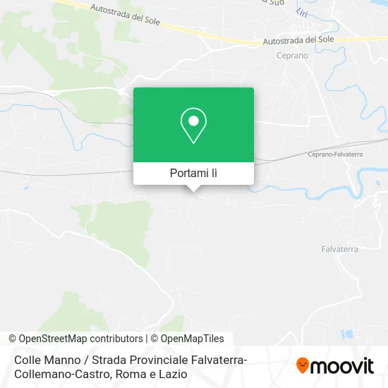 Mappa Colle Manno / Strada Provinciale Falvaterra-Collemano-Castro