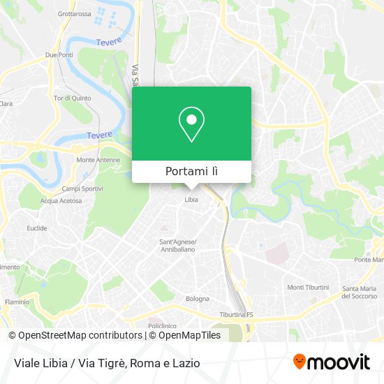 Mappa Viale Libia / Via Tigrè